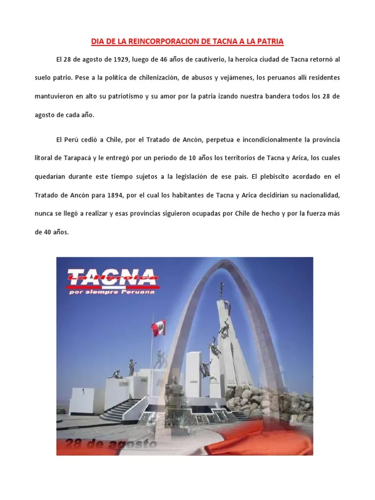Día de la Reincorporación de Tacna a la Patria
