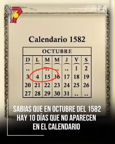 Adopción del Calendario Gregoriano