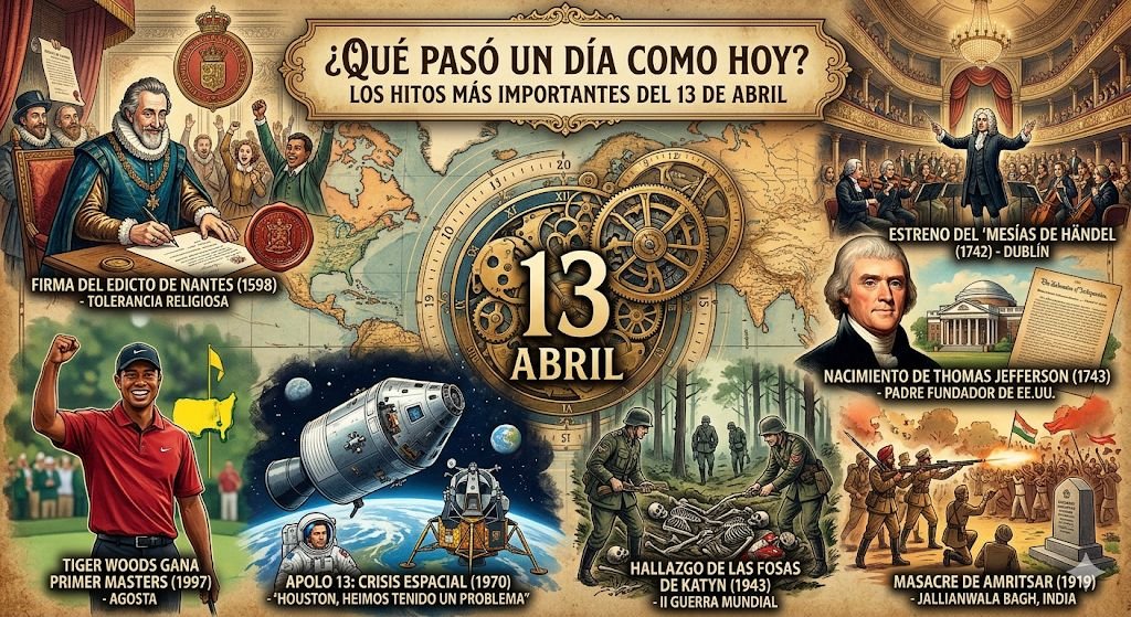 ¿Qué pasó un día como hoy? Los hitos más importantes del 13 de abril
